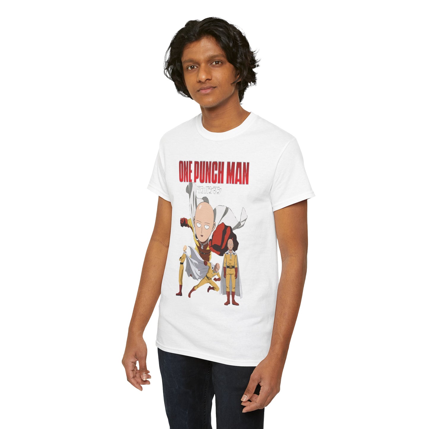 Saitama Unisex Heavy Cotton T-Shirt | One Punch Man Anime Graphic Tee