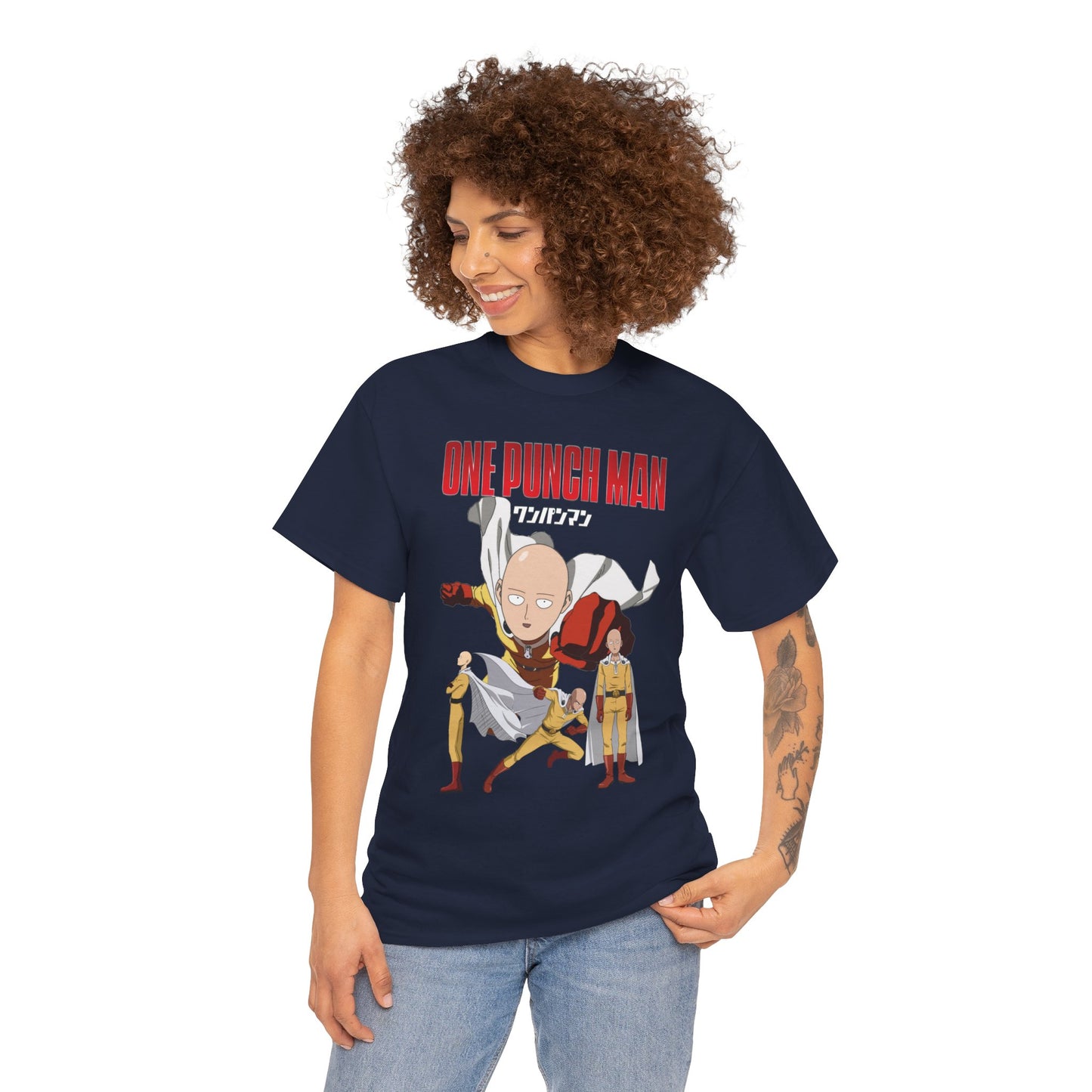 Saitama Unisex Heavy Cotton T-Shirt | One Punch Man Anime Graphic Tee