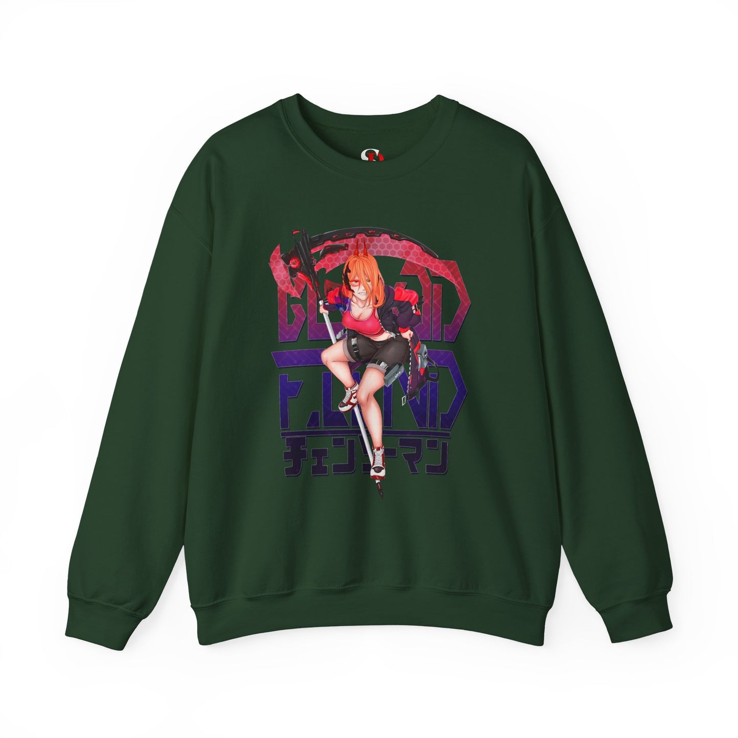 Blood Fiend Power III Unisex Heavy Blend Crewneck Sweatshirt | Chainsaw Man Anime Pullover