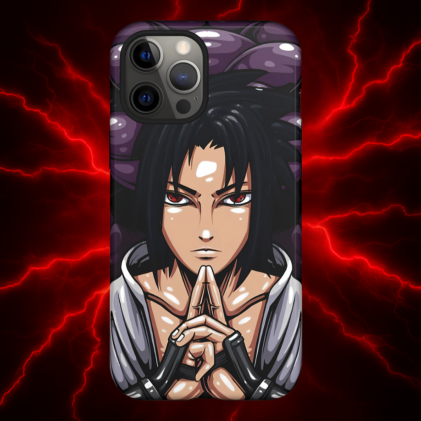 Sasuke Uchiha Mangekyou Sharingan Double Layered Phone Case