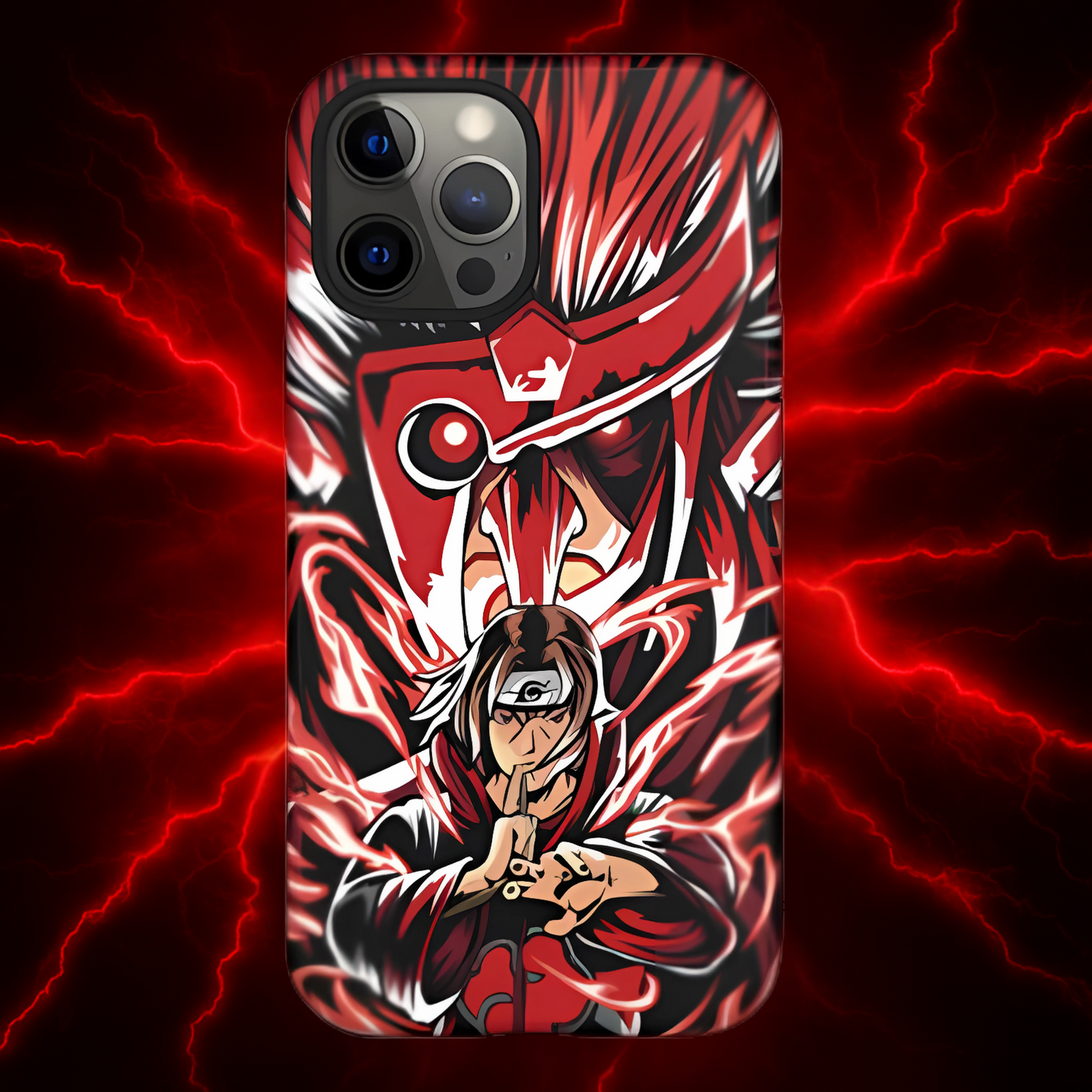 Itachi Flame Susanoo Double Layered Phone Case