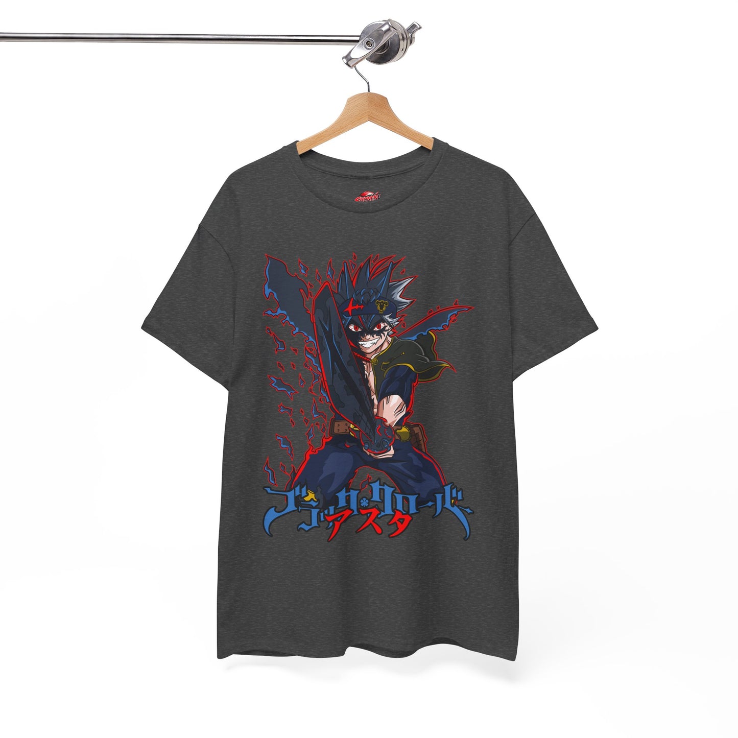 Black Asta Unisex Heavy Cotton T-Shirt | Anime-Inspired Streetwear Tee