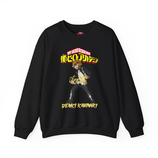 Denki Kaminari Crewneck Sweatshirt | Anime-Inspired Graphic Sweater | Electric Hero Streetwear | Otaku Manga Unisex Pullover