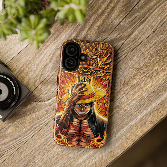 Inferno Pirate King Luffy Double Layered Phone Case