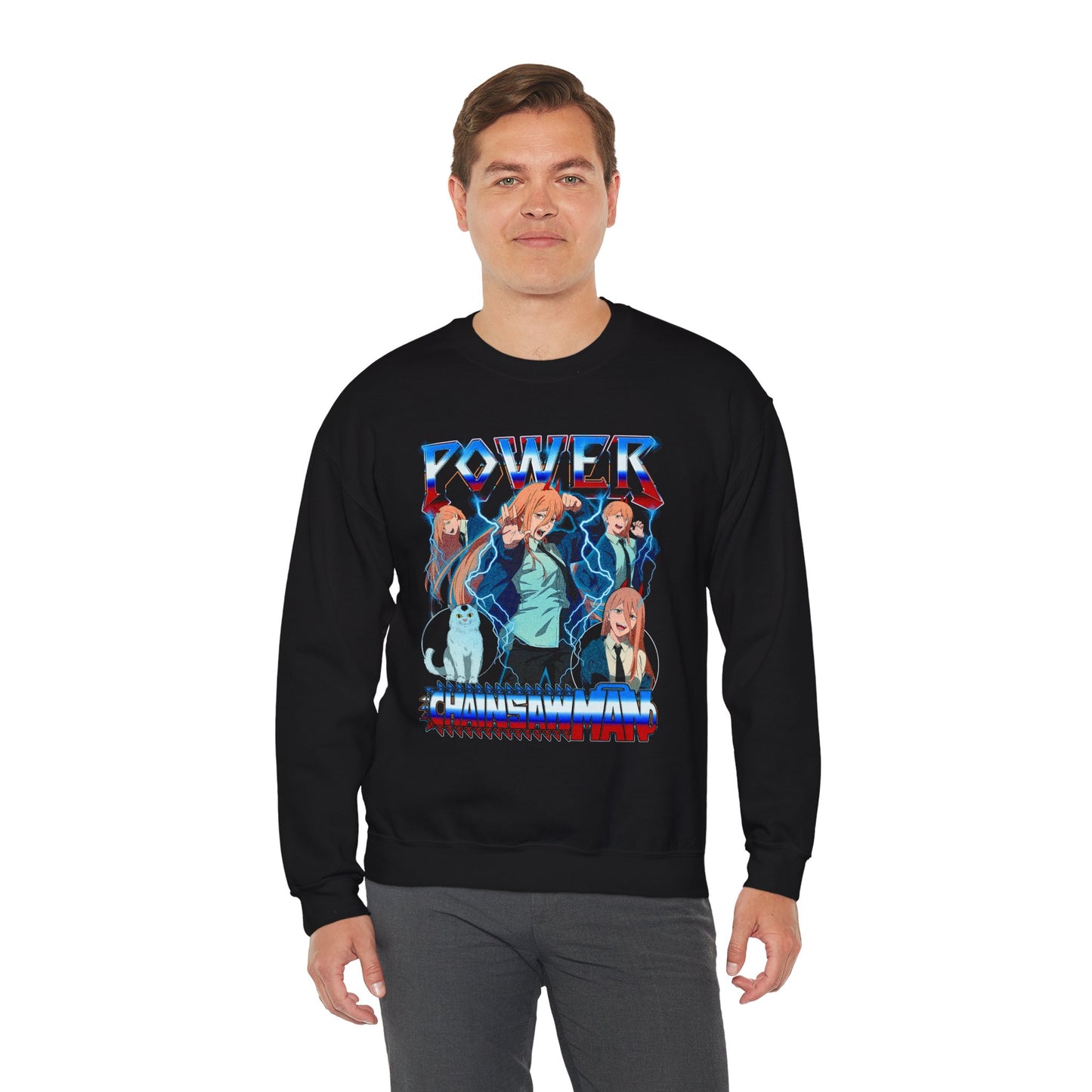Blood Fiend Power II Unisex Heavy Blend Crewneck Sweatshirt | Anime-Inspired Pullover
