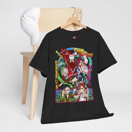 Okarun x Momo Unisex Heavy Cotton T-Shirt | Dandadan Anime Streetwear Tee