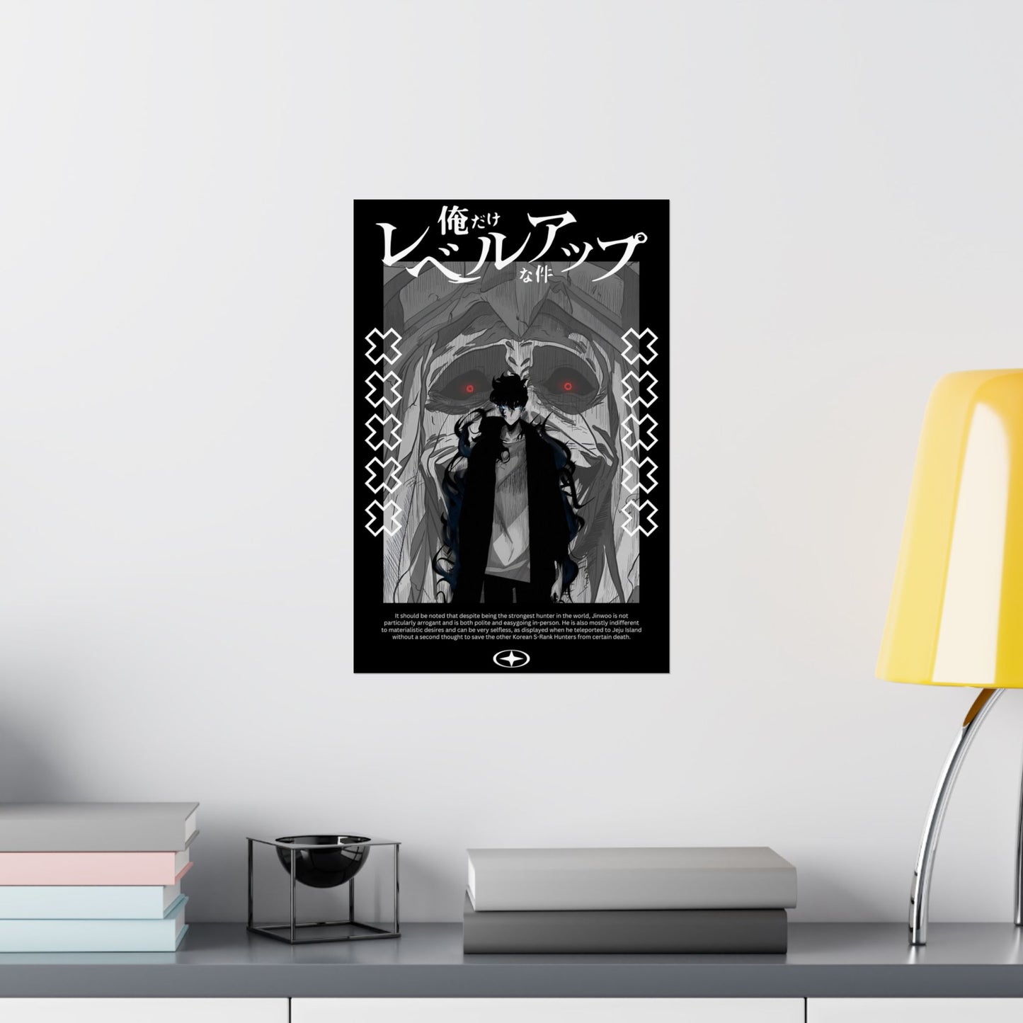 Sung Jin-Woo Monarch’s Rise Matte Vertical Poster | Anime-Inspired Wall Art | Shadow Monarch Print