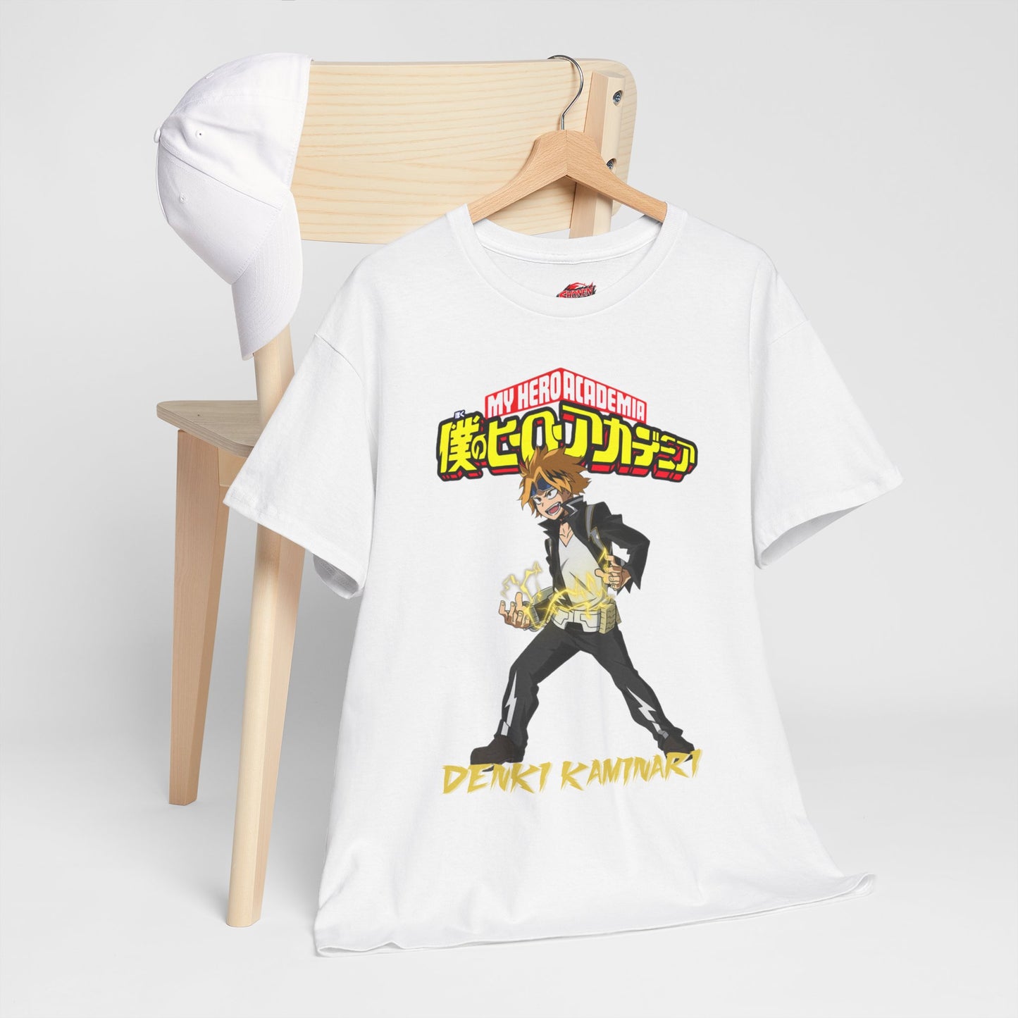 Denki Kaminari T-Shirt | Anime-Inspired Graphic Shirt | Electric Hero Streetwear Tee | Otaku Manga Graphic Unisex T-Shirt