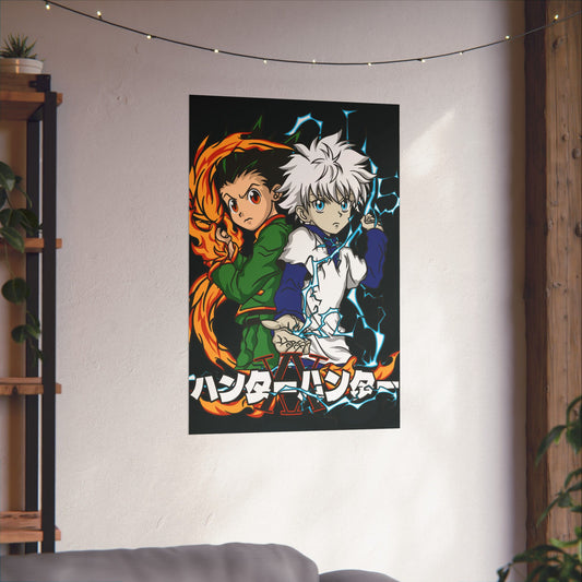Gon & Killua Duo Matte Vertical Poster | Hunter x Hunter Anime Wall Art
