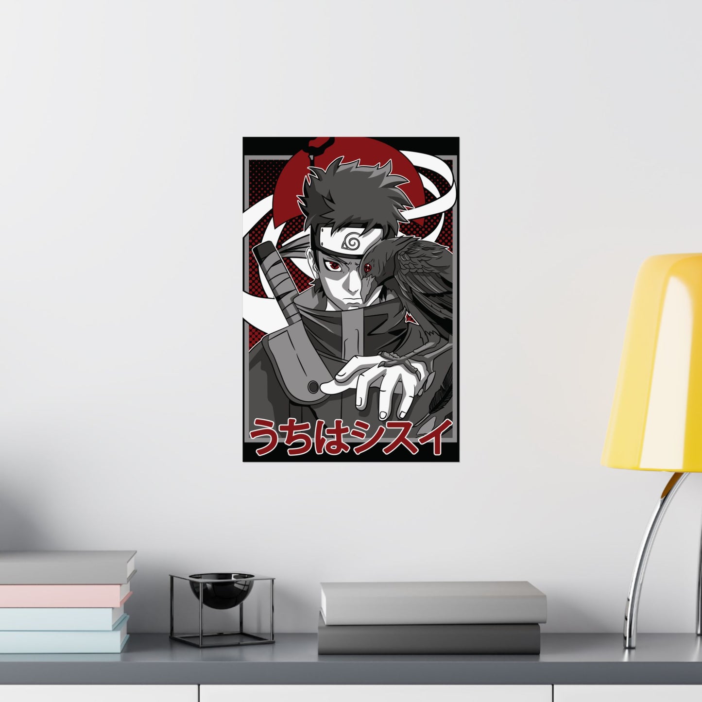 Shisui Uchiha Kotoamatsukami Matte Poster | Anime-Inspired Wall Art | Mangekyo Sharingan Uchiha Decor | Otaku Manga Wall Print