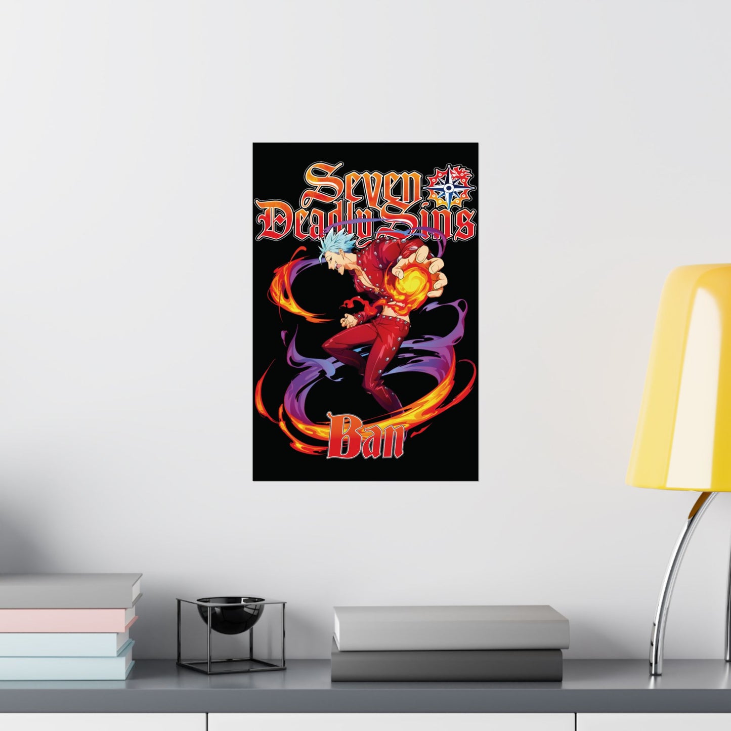 Fox Sin of Greed Ban Poster | Anime-Inspired Wall Art | Manga Decor | Otaku Room Poster
