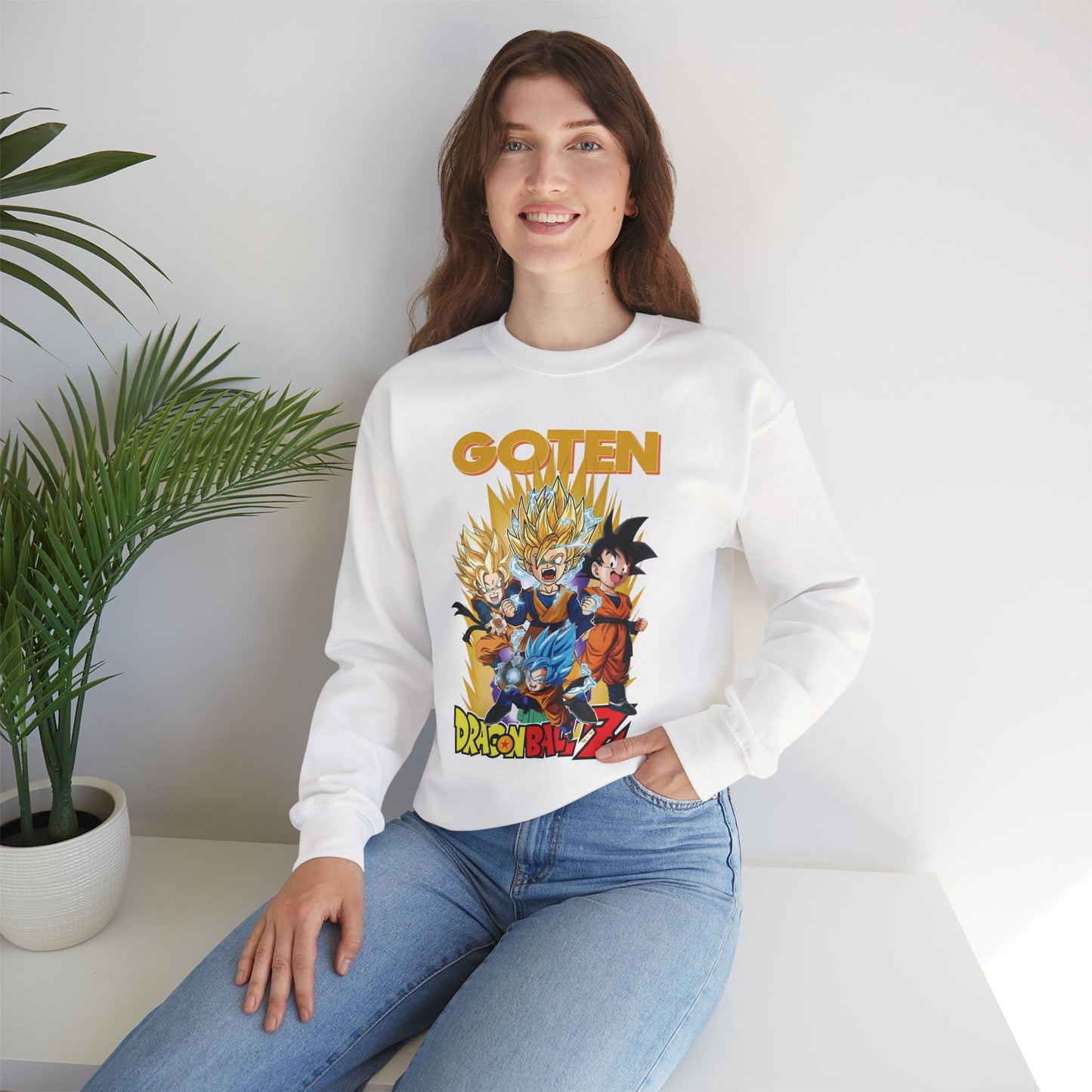 Goten “Next Gen Saiyan” Unisex Heavy Crewneck | Dragon Ball Z Streetwear Sweatshirt