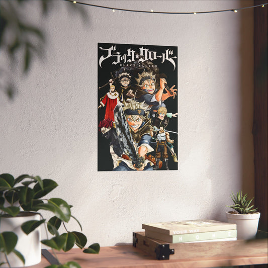 Black Bulls & Julius Matte Vertical Poster | Black Clover Anime Wall Art