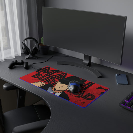 Mash Burnedead LED Gaming Mouse Pad | Mashle: Magic and Muscles RGB Desk Mat