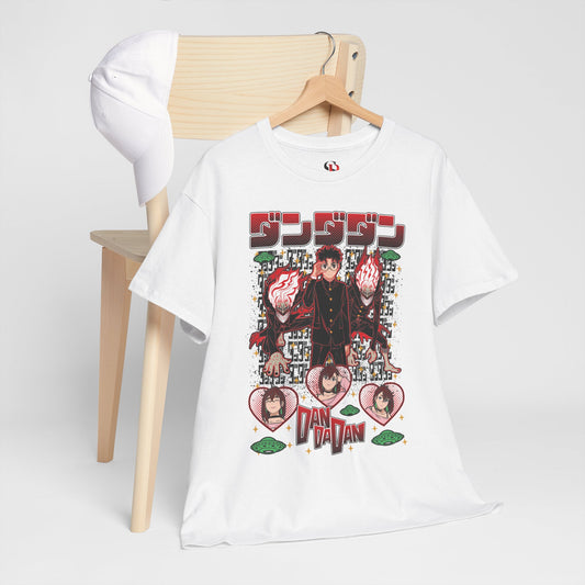 Okarun x Momo Unisex Heavy Cotton T-Shirt | Dandadan Anime Graphic Tee