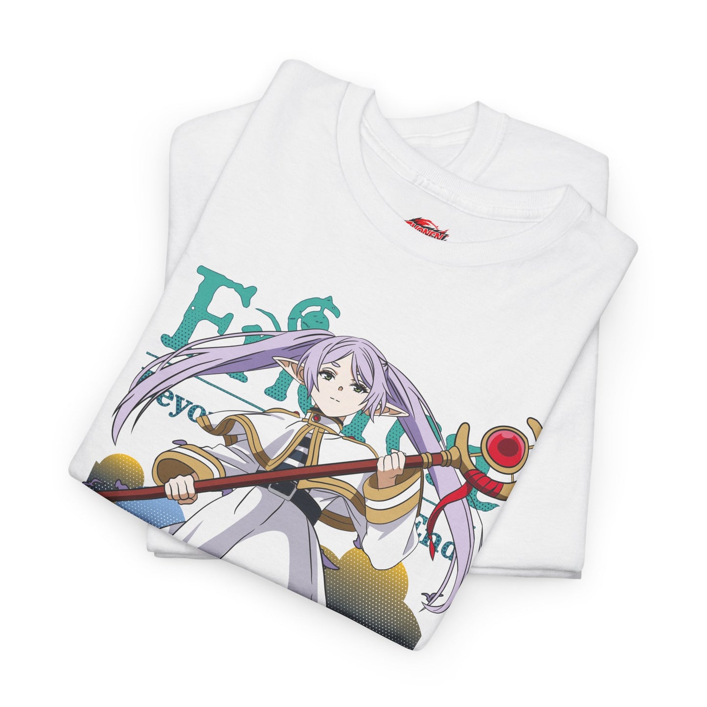 Frieren Unisex Heavy Cotton T-Shirt | Elven Mage Anime-Inspired Streetwear Graphic Tee