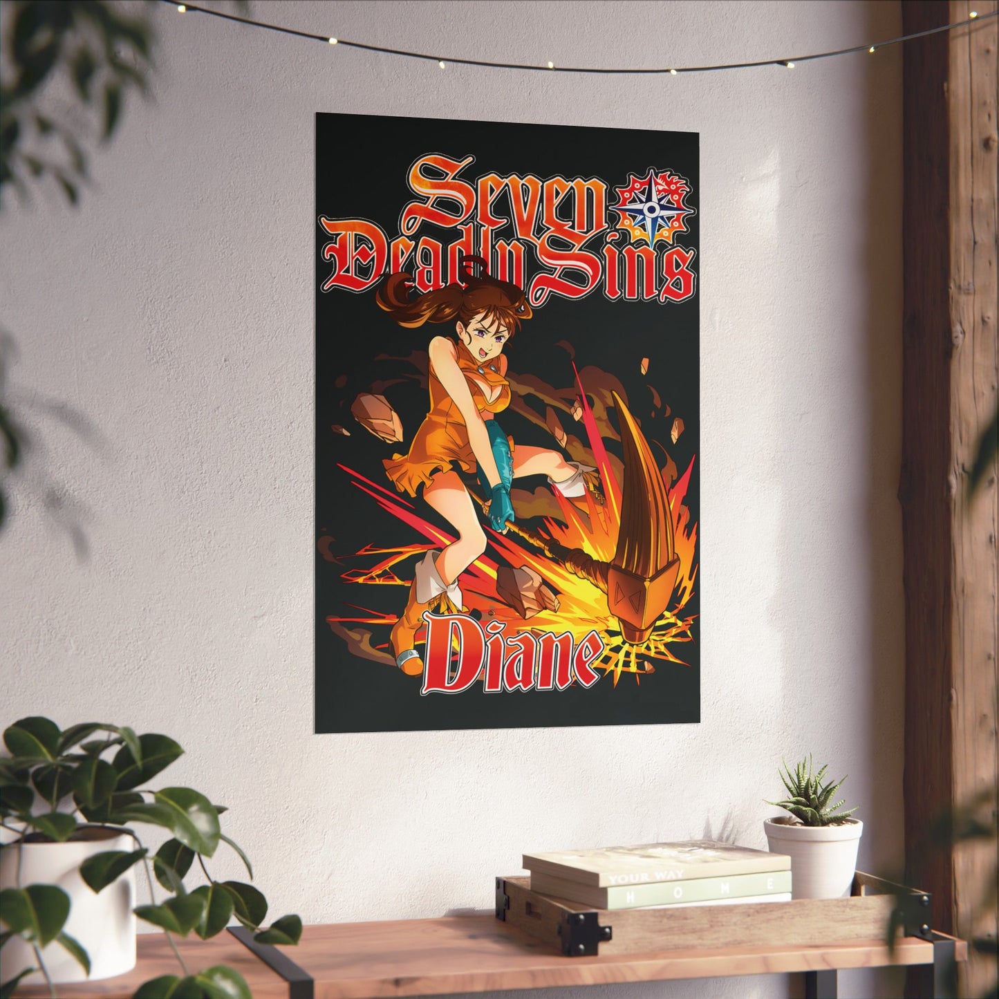 Serpent Sin of Envy Diane Poster | Anime-Inspired Wall Art | Fantasy Anime Decor | Manga Print | Shonen Anime Poster