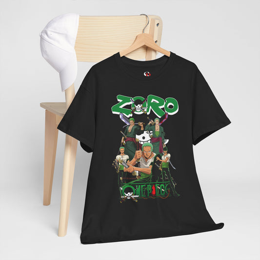 Zoro Unisex Heavy Cotton T-Shirt | One Piece Swordsman Anime Streetwear Tee