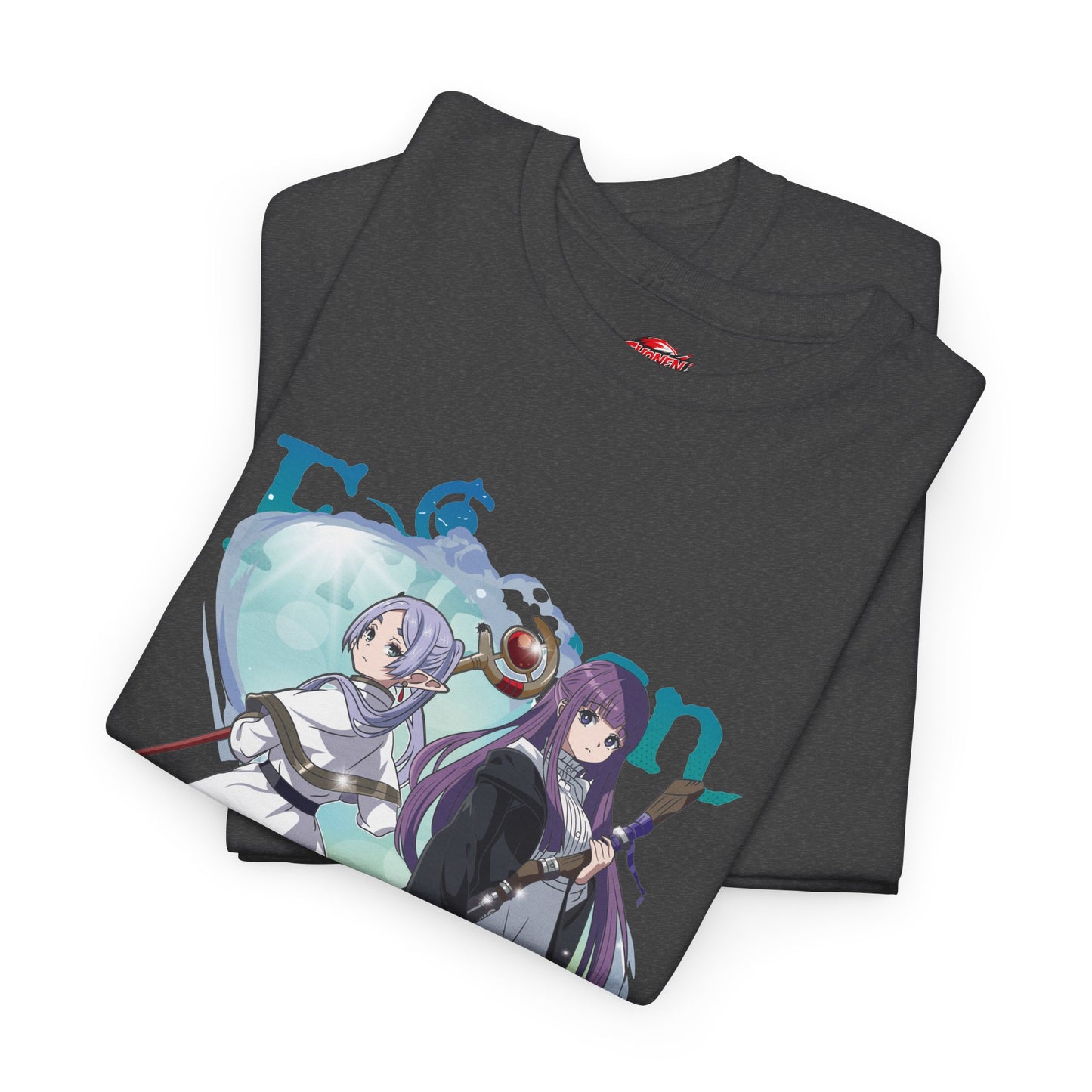 Frieren & Fern Unisex Heavy Cotton T-Shirt | Anime-Inspired Streetwear Graphic Tee