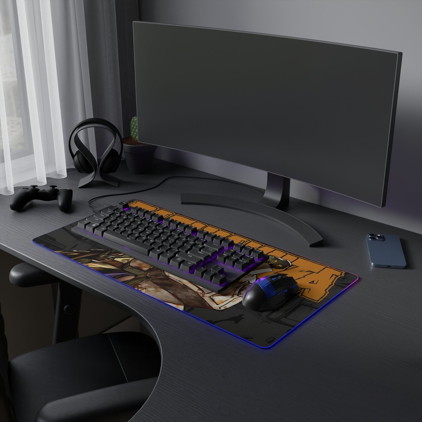 Bundus Begalkeit LED Gaming Mouse Pad | Anime-Inspired Desk Mat