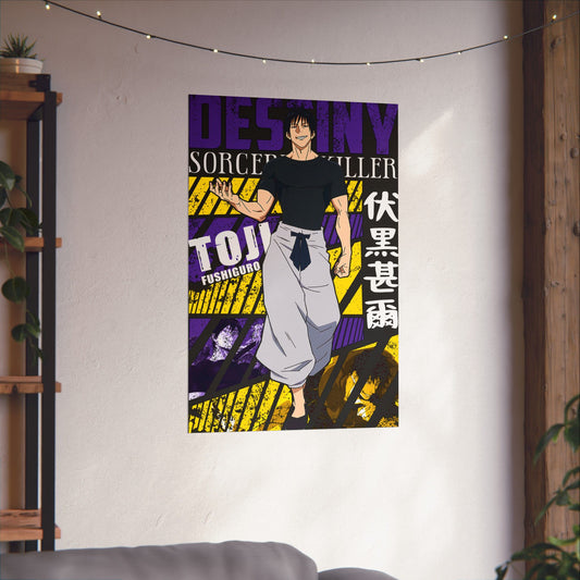 Sorcerer Killer Toji Fushiguro Matte Vertical Poster | Anime-Inspired Wall Art | Sorcerer Anime Print