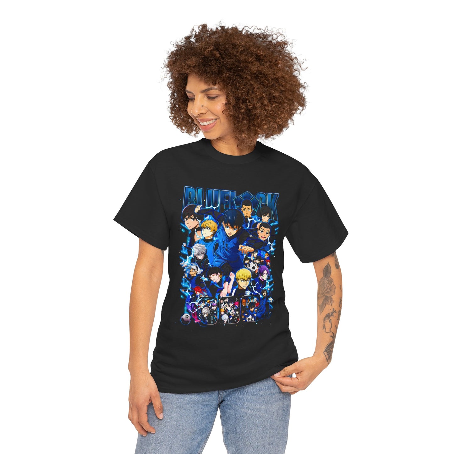 Blue Lock “Ego Strikers” Unisex Heavy Cotton T-Shirt | Anime Soccer Streetwear Tee