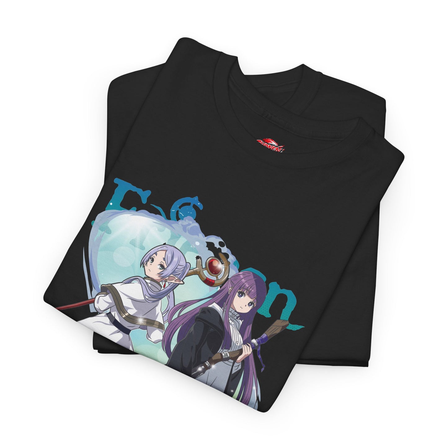 Frieren & Fern Unisex Heavy Cotton T-Shirt | Anime-Inspired Streetwear Graphic Tee