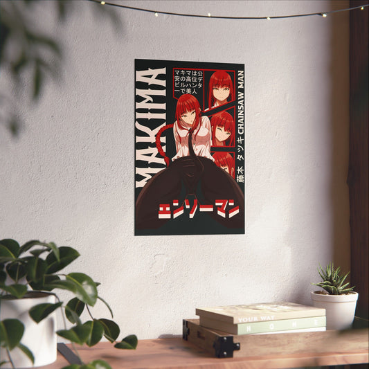 Mommy Makima Matte Vertical Poster | Chainsaw Man Wall Art | Anime Room Decor