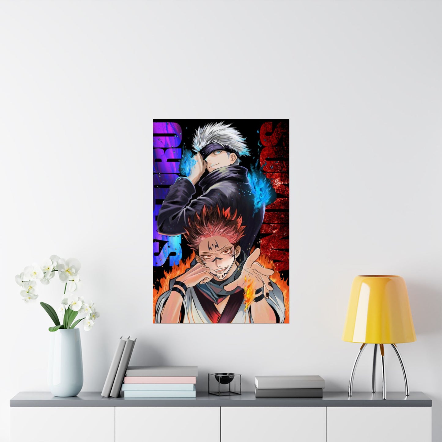 Satoru Gojo x Sukuna Matte Poster | Anime-Inspired Wall Art | Strongest Sorcerer vs King of Curses Anime Decor