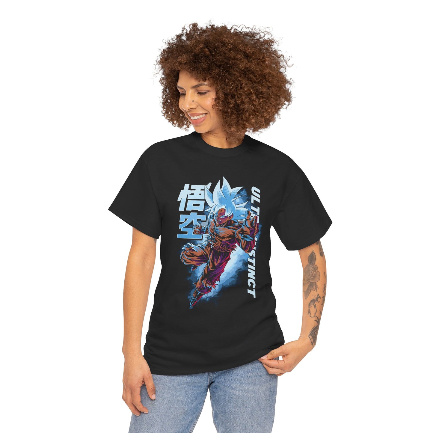 Goku Ultra Instinct Unisex Heavy Cotton T-Shirt | Dragon Ball Super-Inspired Anime Tee