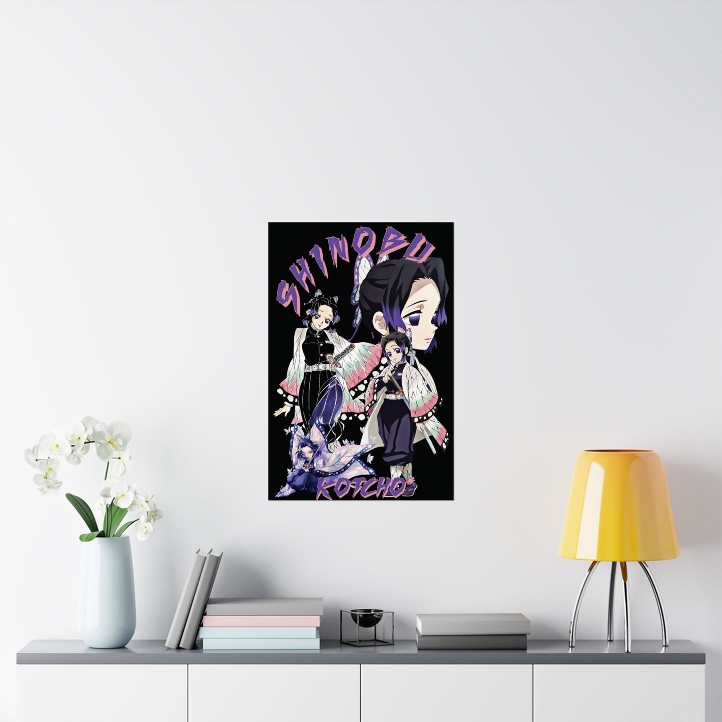 Shinobu Kocho Insect Hashira Poster | Anime-Inspired Matte Wall Art