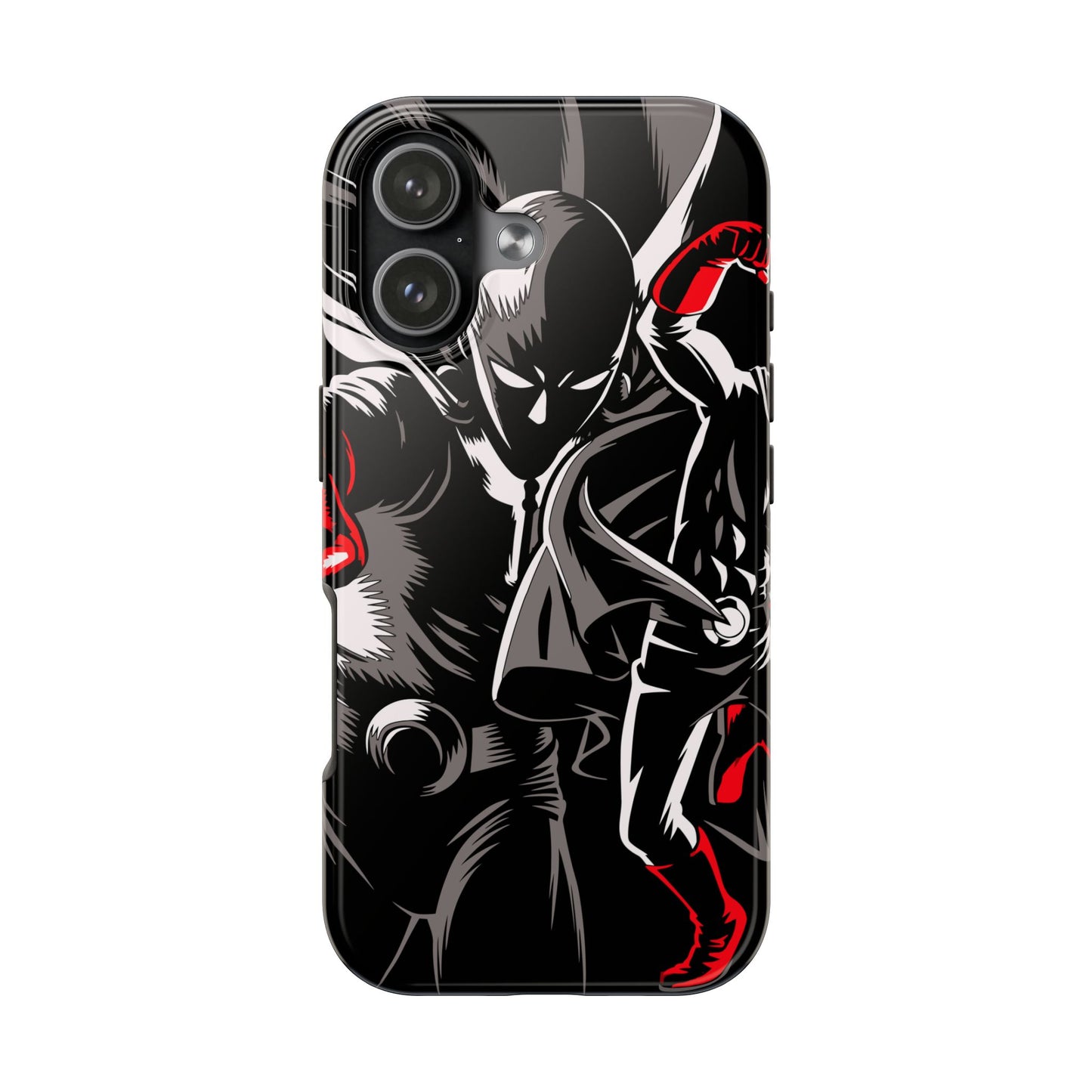 Saitama Serious Punch Anime Phone Case | Anime-Inspired Protective Cover | Double Layer iPhone & Samsung Case