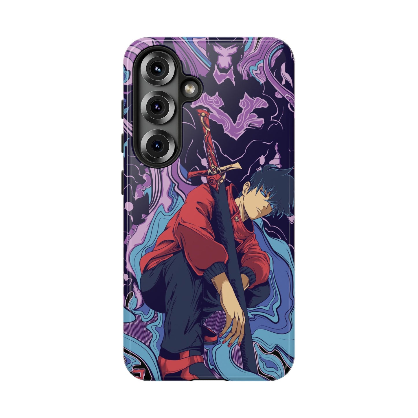 Sung Drip-Woo Double Layered Phone Case | Shadow Monarch Anime-Inspired Protective Case for iPhone & Samsung | Funny Anime Phone Cover