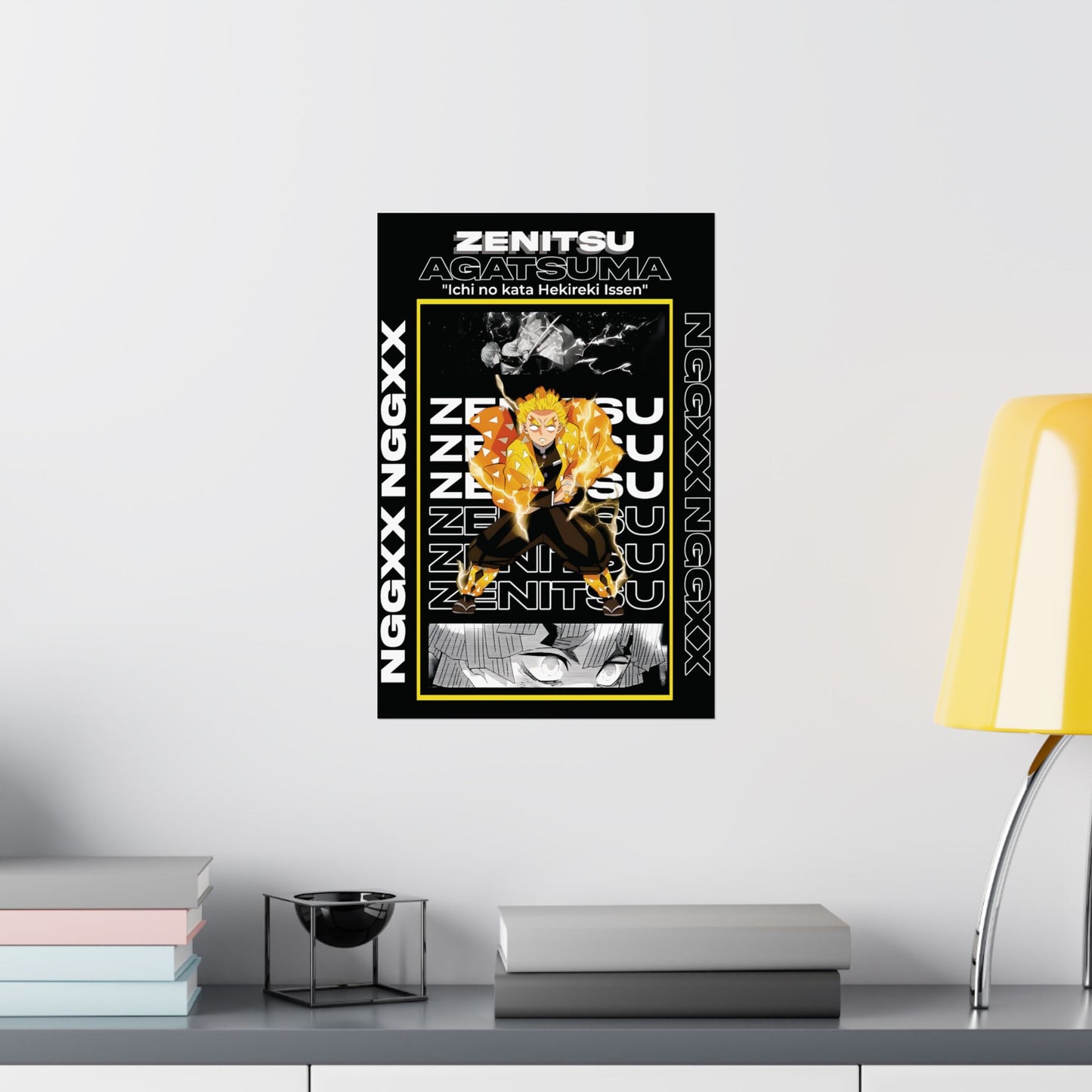 Zenitsu Agatsuma Poster Anime-Inspired Wall Art – Thunder Breathing First Form Anime Print | Manga Decor | Matte Anime Poster Gift