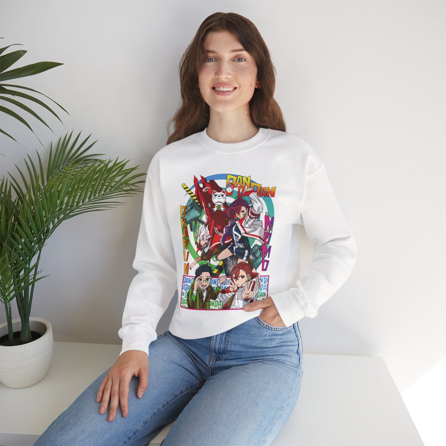 Okarun x Momo Unisex Heavy Crewneck | Anime-Inspired Streetwear Sweatshirt