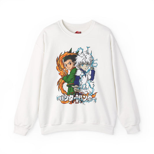 Gon & Killua Duo Unisex Heavy Blend Crewneck Sweatshirt Anime-Inspired Streetwear