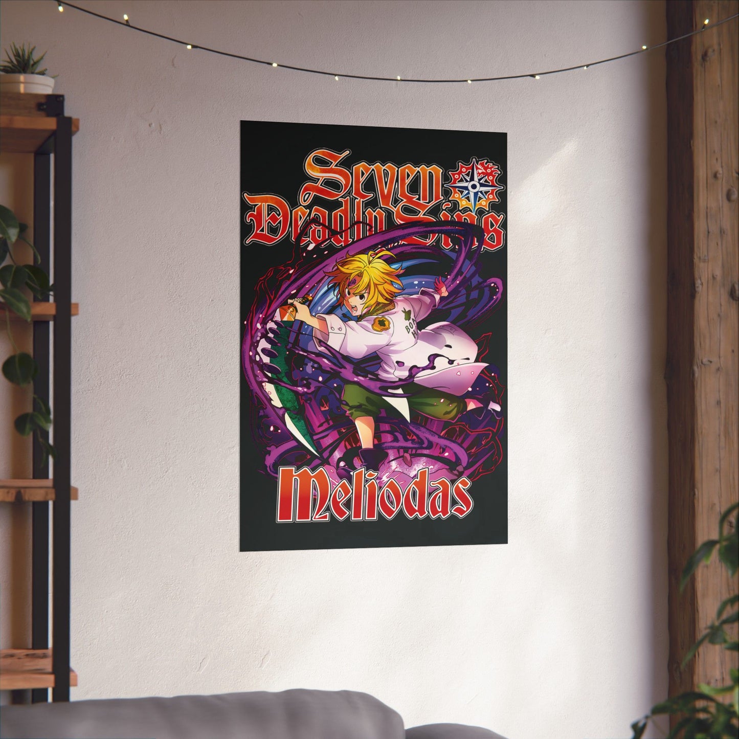 Dragon Sin Of Wrath Meliodas II Poster | Anime-Inspired Wall Art | Meliodas Demon Form Print | Otaku Manga Shonen Decor