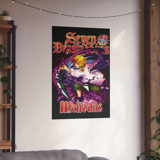 Dragon Sin Of Wrath Meliodas II Poster | Anime-Inspired Wall Art | Meliodas Demon Form Print | Otaku Manga Shonen Decor