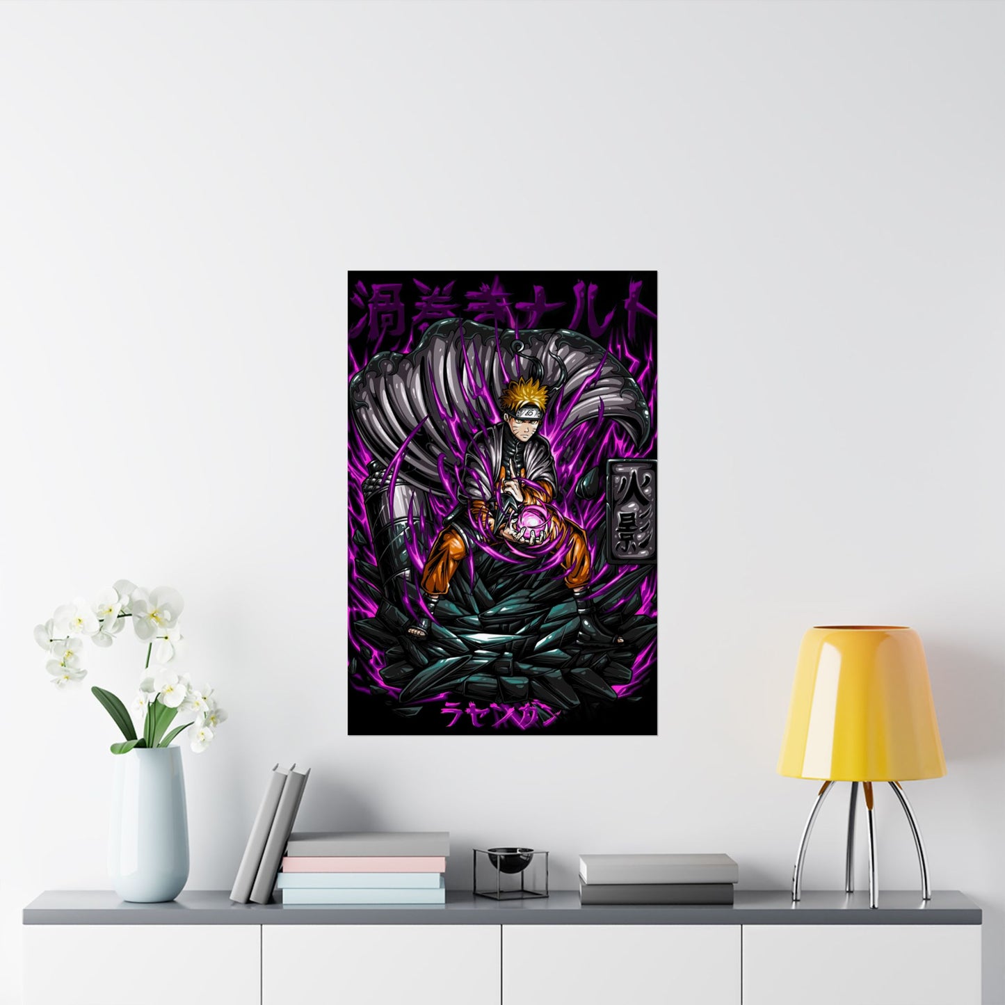 Rasengan Revenant Matte Poster | Anime-Inspired Wall Art | Dark Shinobi Chakra Decor | Otaku Manga Wall Print