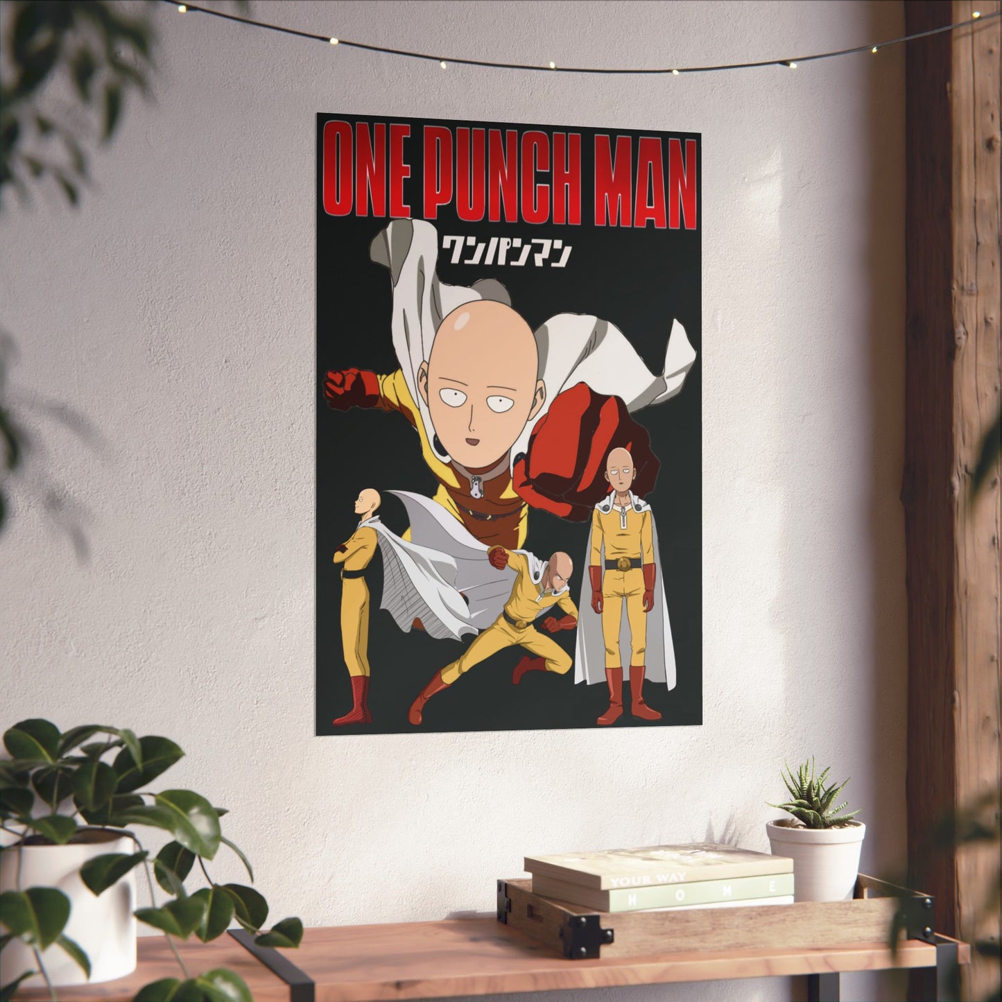 Saitama Anime Poster | Anime-Inspired Matte Vertical Wall Art | Manga Hero Decor