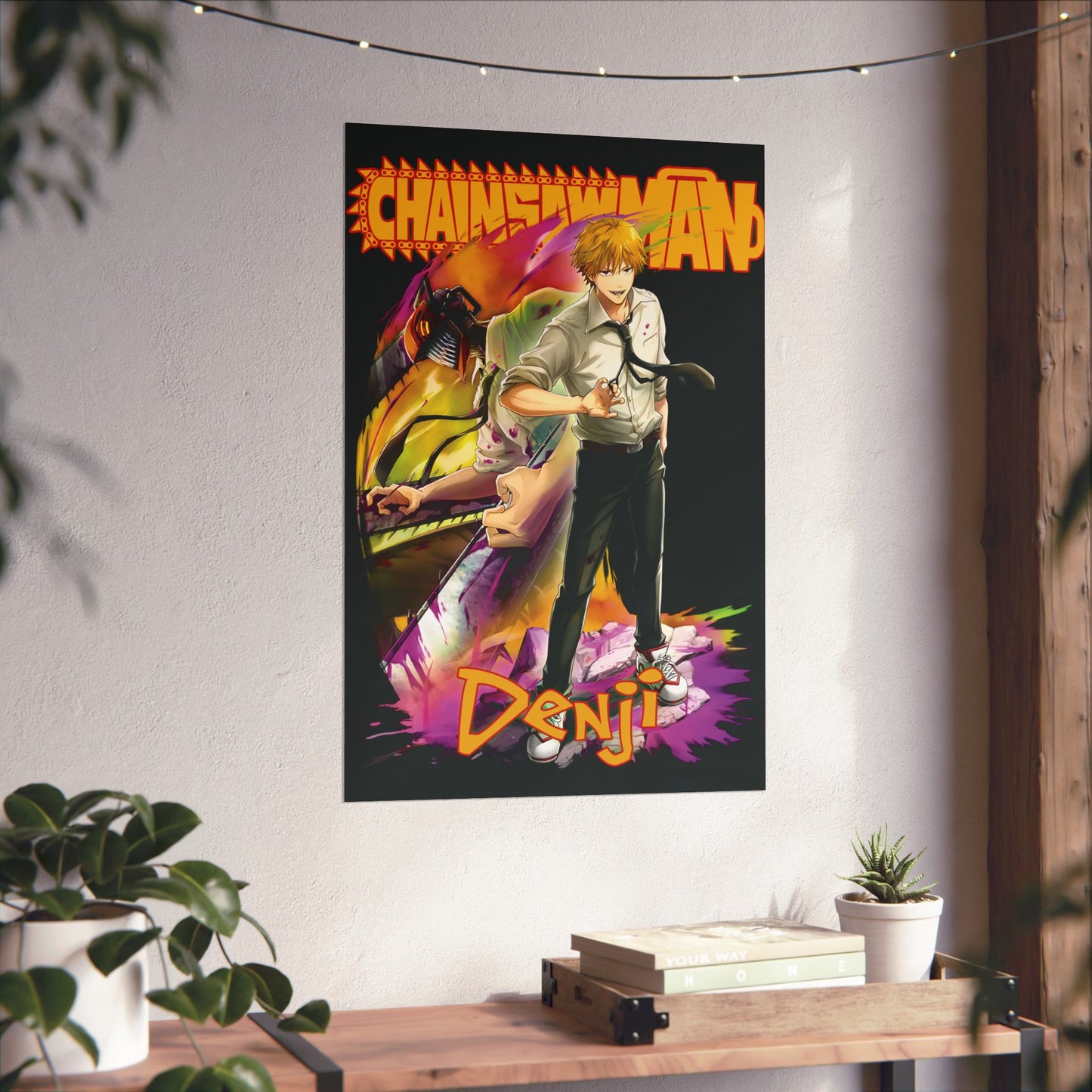Chainsaw Devil Denji Matte Vertical Poster | Anime-Inspired Wall Art