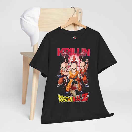 Krillin “Earth’s Strongest” Unisex Heavy Cotton T-Shirt | Dragon Ball Z Streetwear Tee