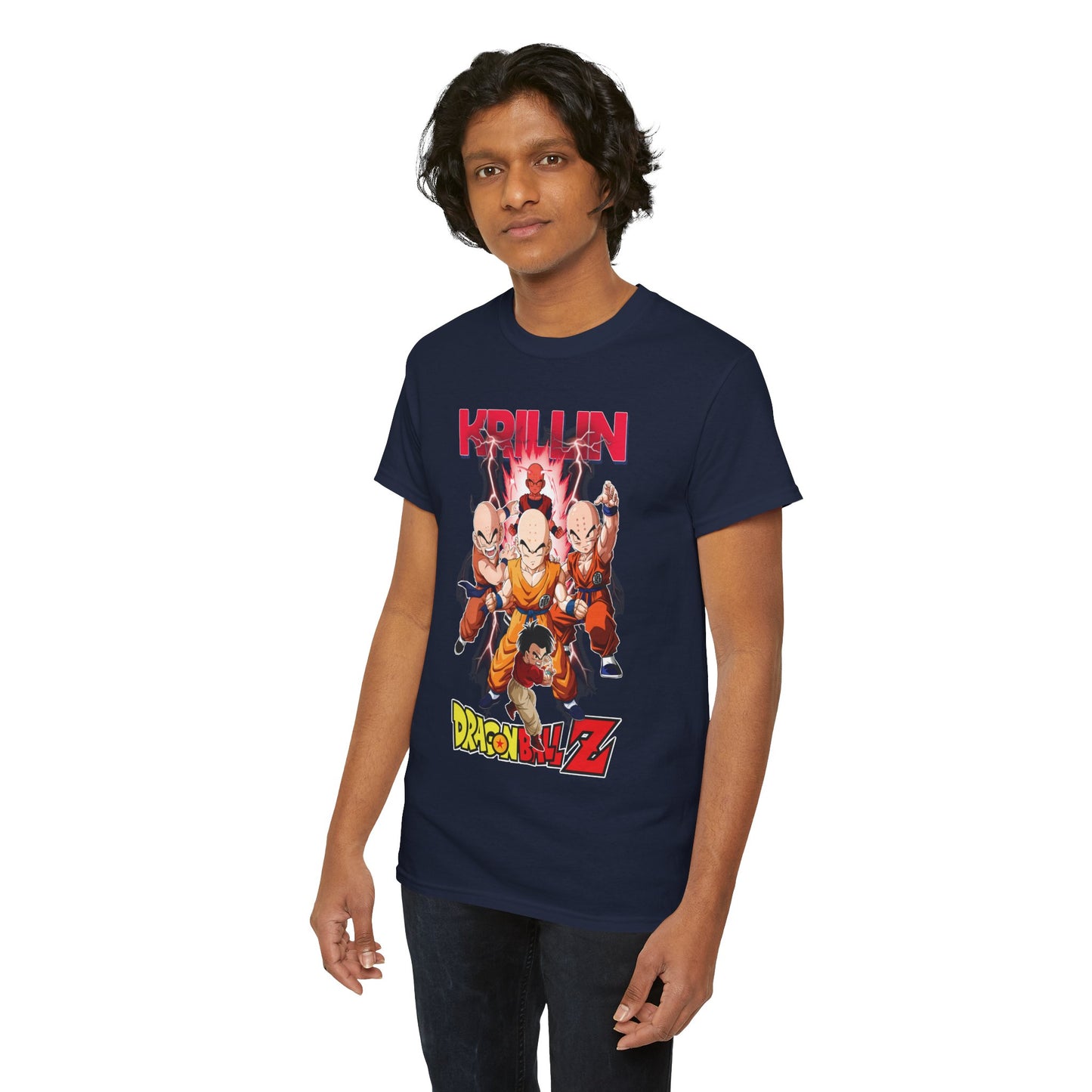 Krillin “Earth’s Strongest” Unisex Heavy Cotton T-Shirt | Dragon Ball Z Streetwear Tee