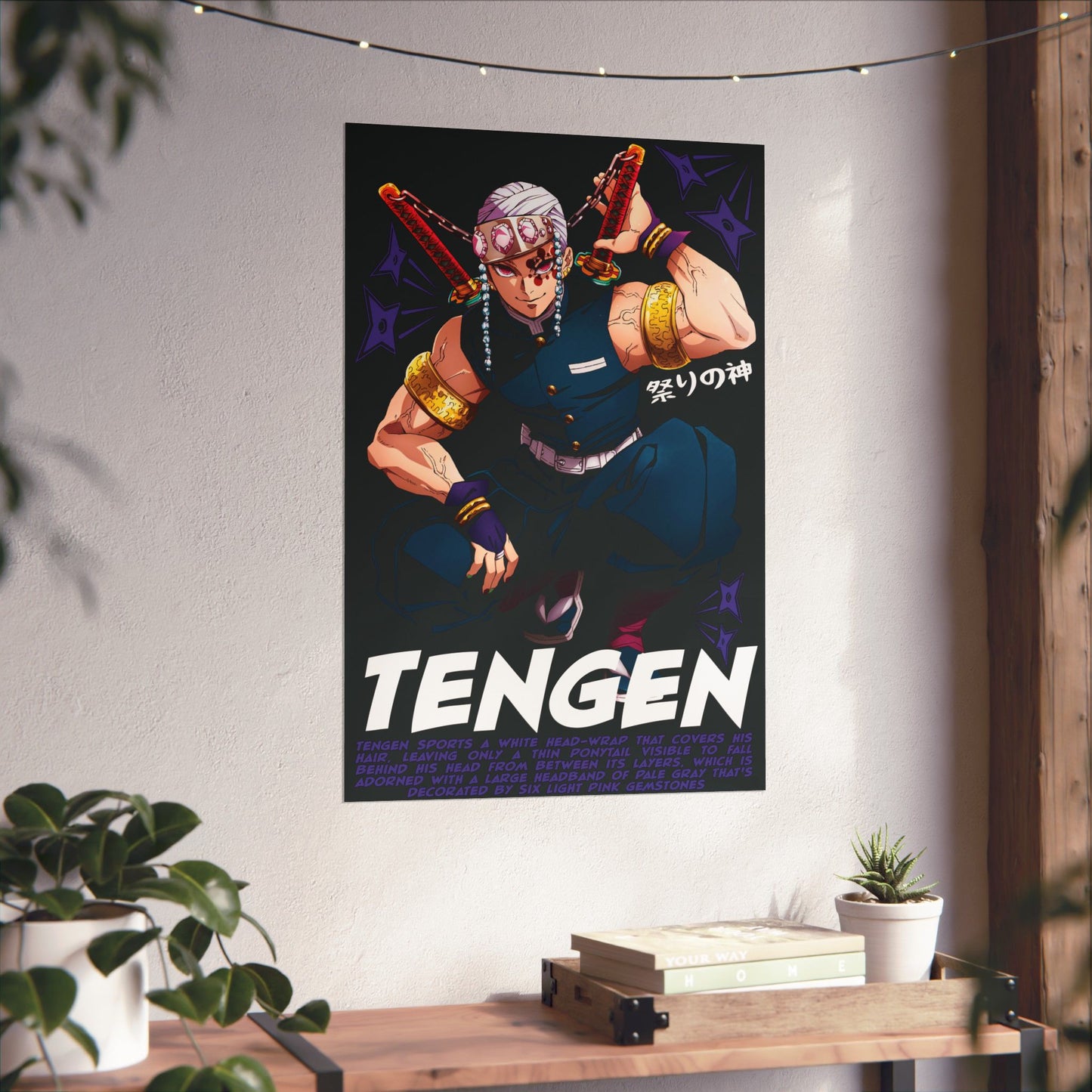 Tengen Uzui Sound Hashira Anime Poster | Anime-Inspired Wall Art | Flashy Manga Decor