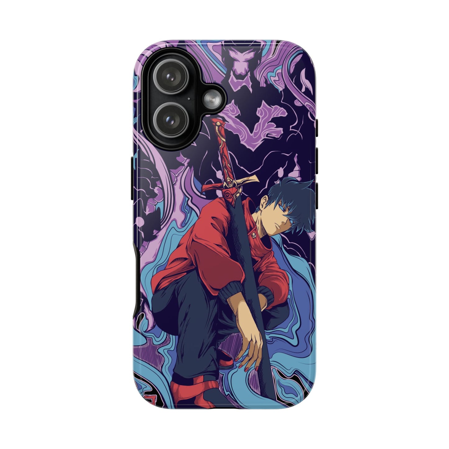 Sung Drip-Woo Double Layered Phone Case | Shadow Monarch Anime-Inspired Protective Case for iPhone & Samsung | Funny Anime Phone Cover