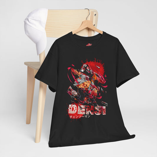 Denji Chainsaw Devil Form Unisex Heavy Cotton T-Shirt | Anime-Inspired Graphic Streetwear Tee