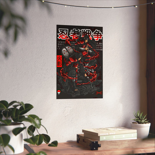 Hashirama vs Madara Matte Poster | Aime Ninja War Wall Art | Senju vs Uchiha Decor | Otaku Manga Wall Print
