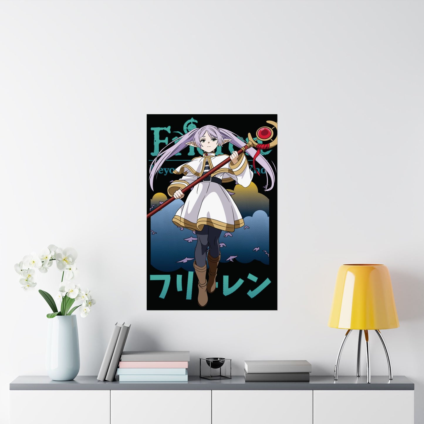Frieren Matte Vertical Poster | Elven Mage Anime Wall Art | Anime-Inspired Poster