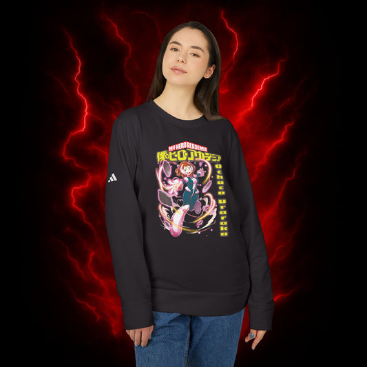 Ochako Uraraka II Adidas Unisex Fleece Crewneck Sweatshirt