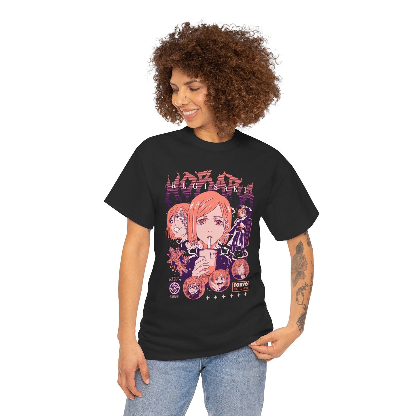Nobara Kugisaki Unisex Heavy Cotton T-Shirt | Anime-Inspired Streetwear Graphic Tee | Anime Character Shirt